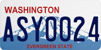 WA license plate ASY0024