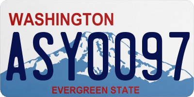 WA license plate ASY0097