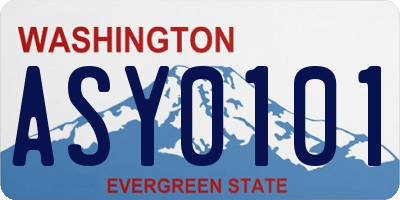WA license plate ASY0101