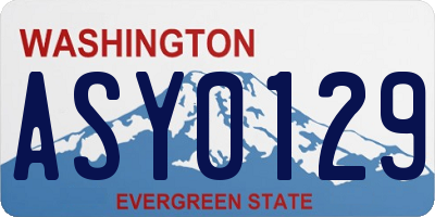 WA license plate ASY0129