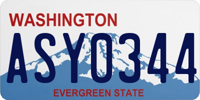WA license plate ASY0344