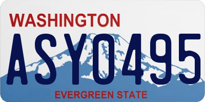 WA license plate ASY0495
