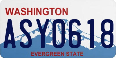 WA license plate ASY0618