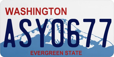WA license plate ASY0677