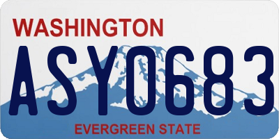 WA license plate ASY0683