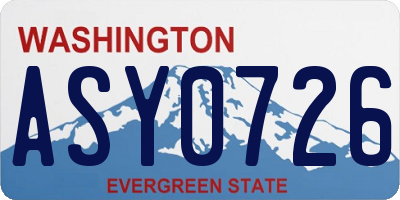 WA license plate ASY0726