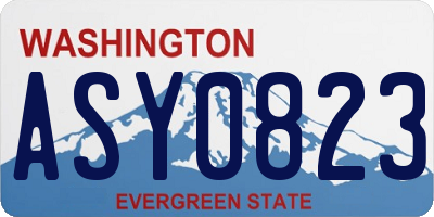 WA license plate ASY0823