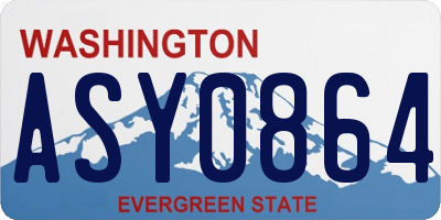 WA license plate ASY0864