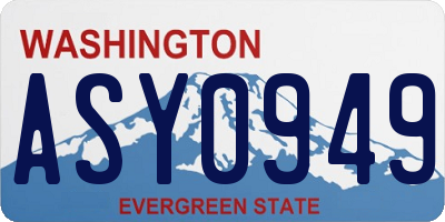 WA license plate ASY0949