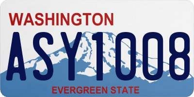 WA license plate ASY1008
