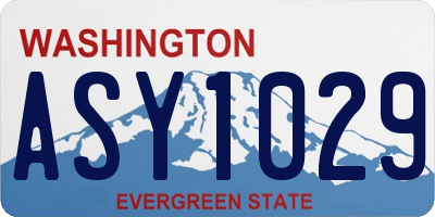 WA license plate ASY1029