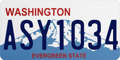 WA license plate ASY1034