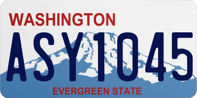 WA license plate ASY1045