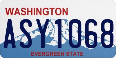 WA license plate ASY1068