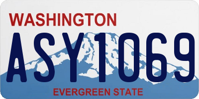 WA license plate ASY1069