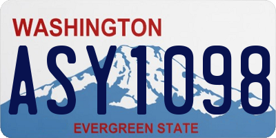 WA license plate ASY1098