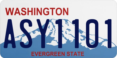 WA license plate ASY1101