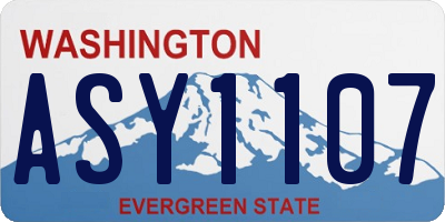 WA license plate ASY1107