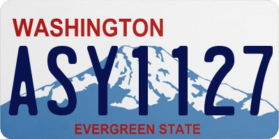 WA license plate ASY1127