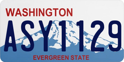WA license plate ASY1129
