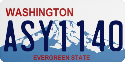 WA license plate ASY1140