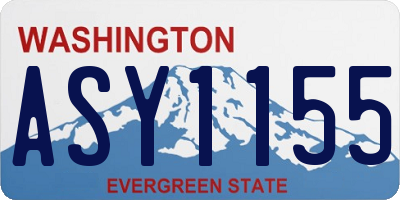 WA license plate ASY1155