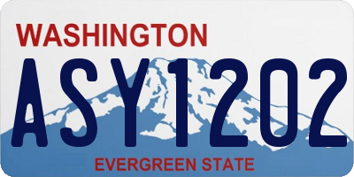WA license plate ASY1202