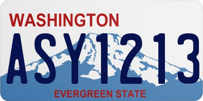 WA license plate ASY1213