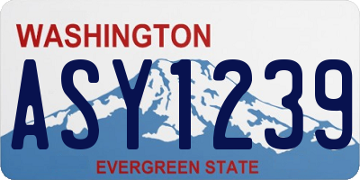 WA license plate ASY1239
