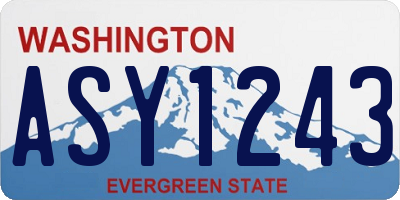 WA license plate ASY1243