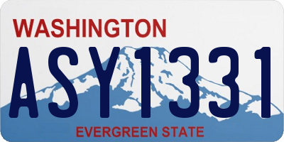 WA license plate ASY1331