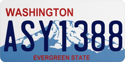 WA license plate ASY1388