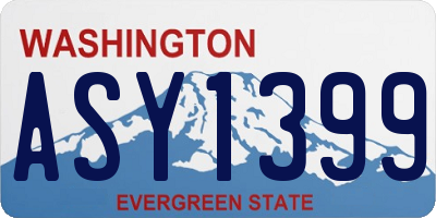 WA license plate ASY1399