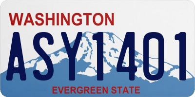 WA license plate ASY1401