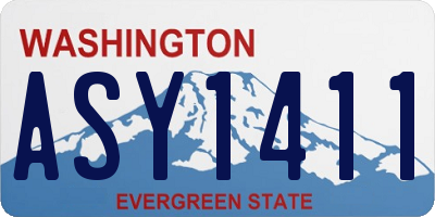 WA license plate ASY1411