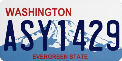 WA license plate ASY1429