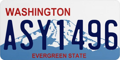 WA license plate ASY1496