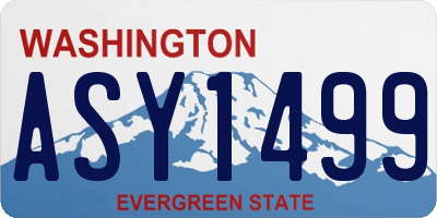 WA license plate ASY1499