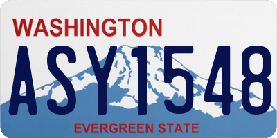 WA license plate ASY1548