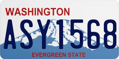 WA license plate ASY1568