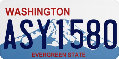 WA license plate ASY1580