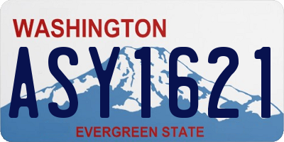 WA license plate ASY1621