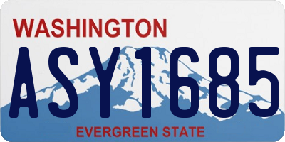 WA license plate ASY1685