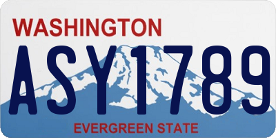 WA license plate ASY1789