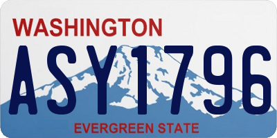 WA license plate ASY1796