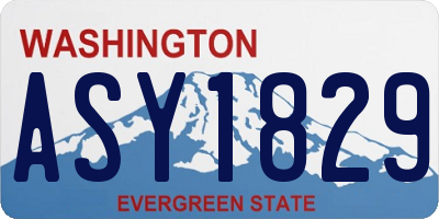 WA license plate ASY1829