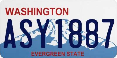 WA license plate ASY1887