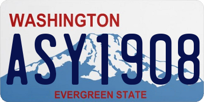 WA license plate ASY1908