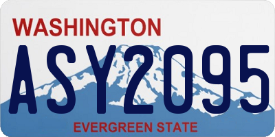 WA license plate ASY2095
