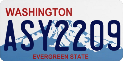 WA license plate ASY2209